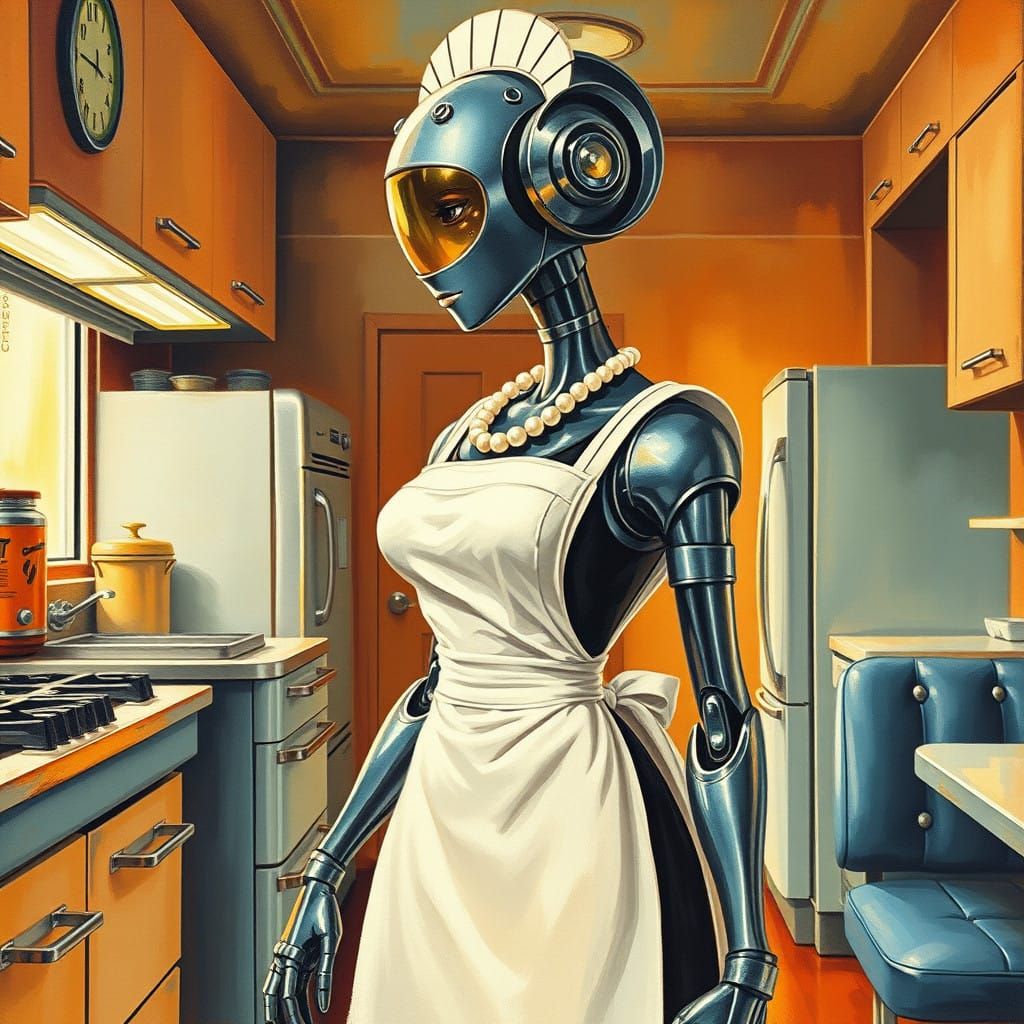Robot maid of the future  by @PirateCaptainMo