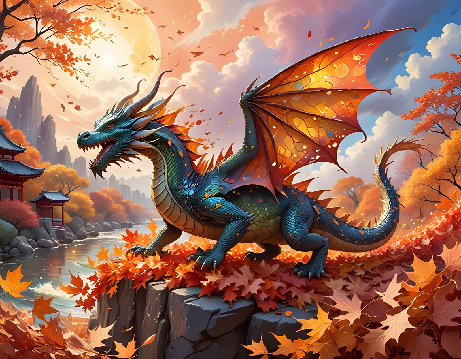 Autumn Dragon  by @Heleanna