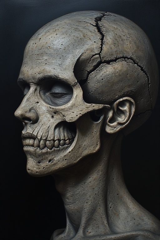 Bone skull, portrait no. 5