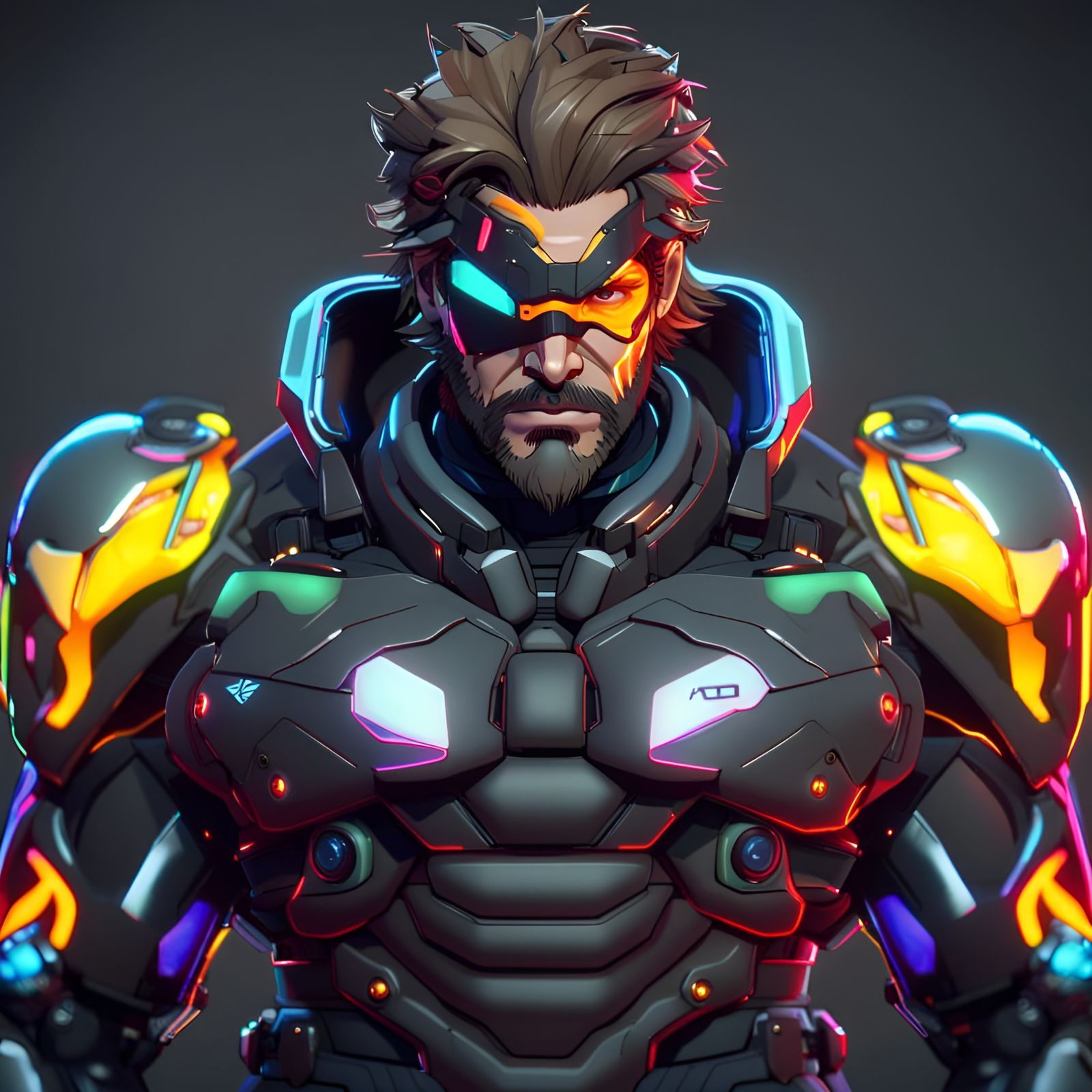 Metal Gear Solid Snake in Overwatch AI Generated Artwork NightCafe