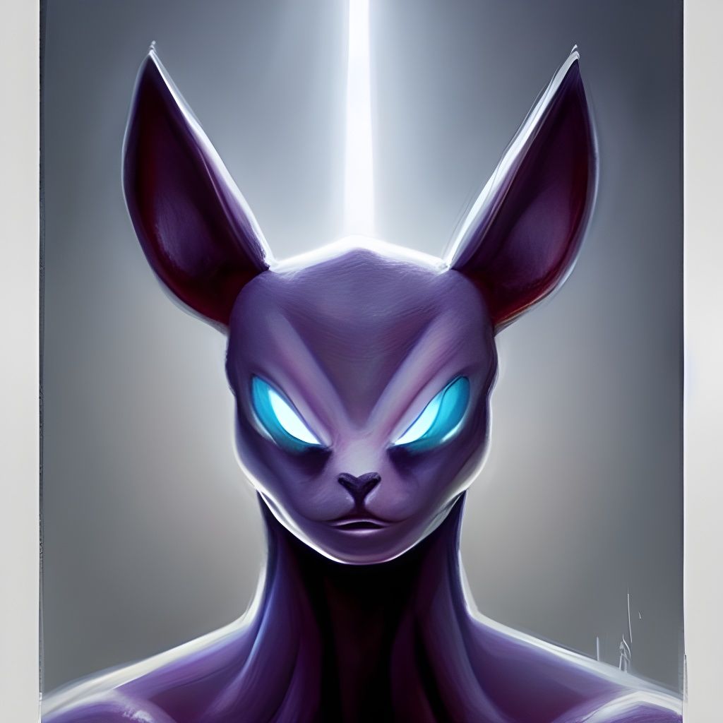 hyperdetailed portrait of the Mewtwo Pokémon - AI Generated Artwork ...