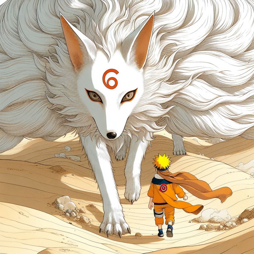 Naruto as the Little Prince, and the Fox   by @Ghunzatrox