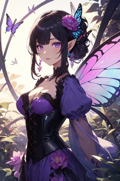 Purple butterly fairies