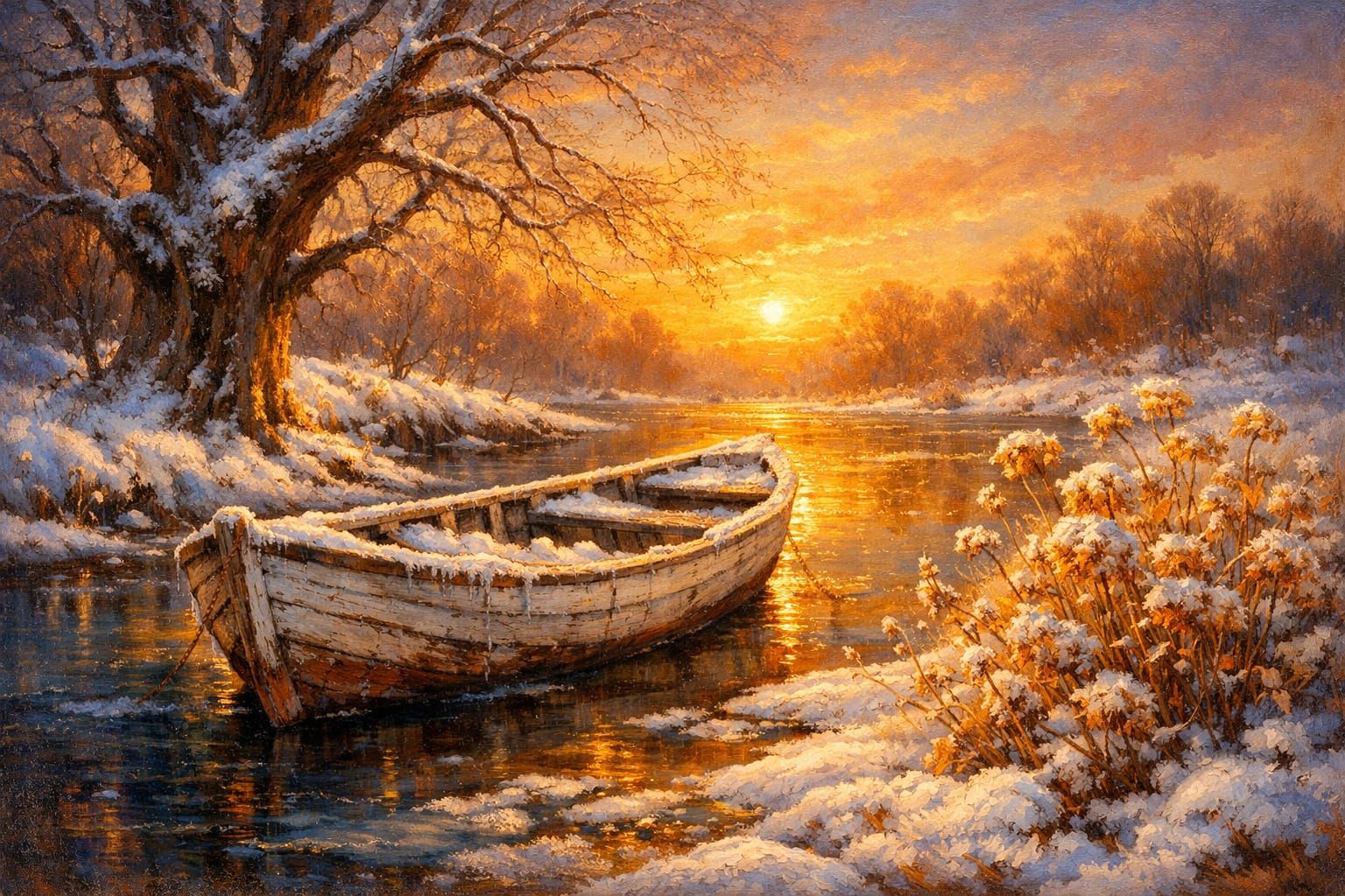 Serene Winter Sunset  by @Jen