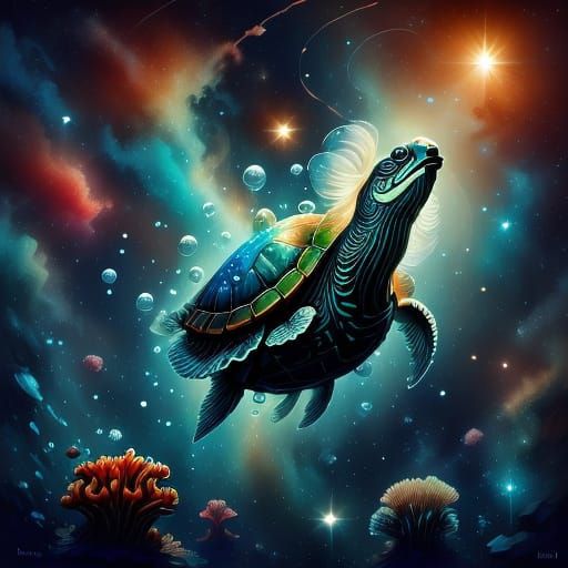 Underwater New Year's Eve Party with Sea Creatures