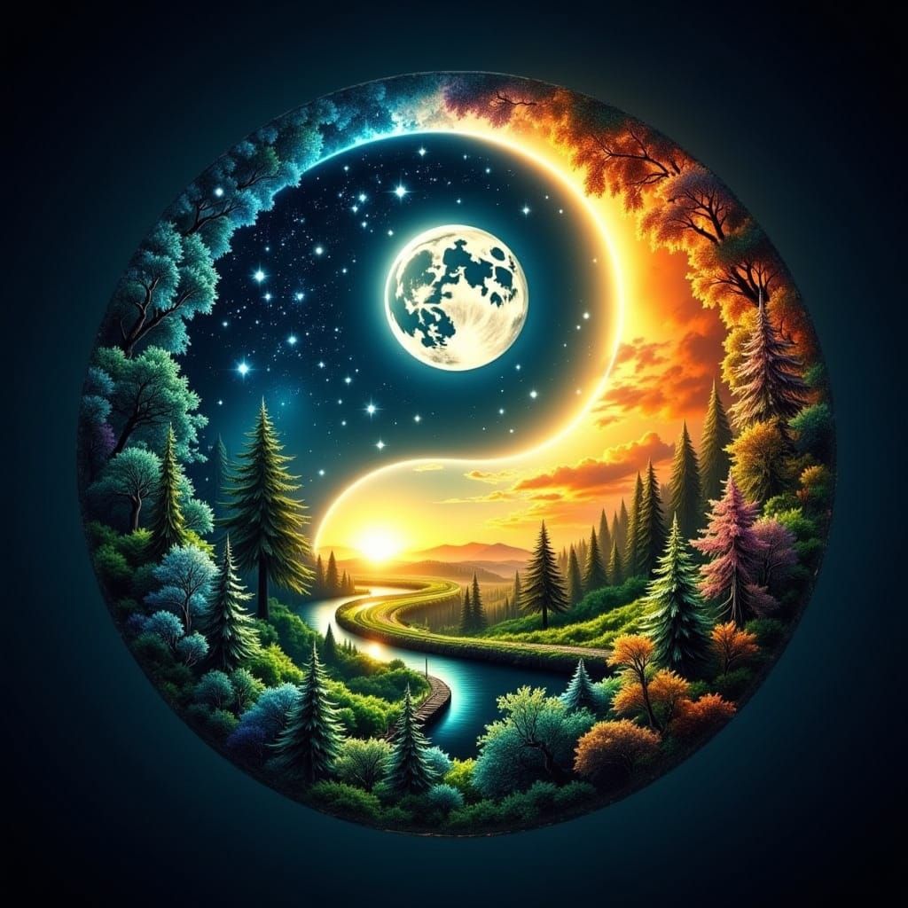 Night and Day  by @Chickadee