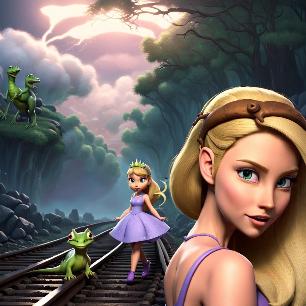 skinny platypus playing violin with chamber orchestra in jungle horror Gustave Doré Greg Rutkowski oil painting by James Gurney ethereal fan...