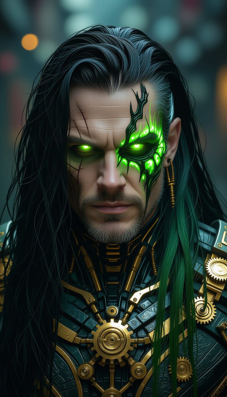 Create a hyper-realistic extreme close-up portrait of a male character that is a fusion of Sabertooth, Venom, Violator, and Morbius the Livi...