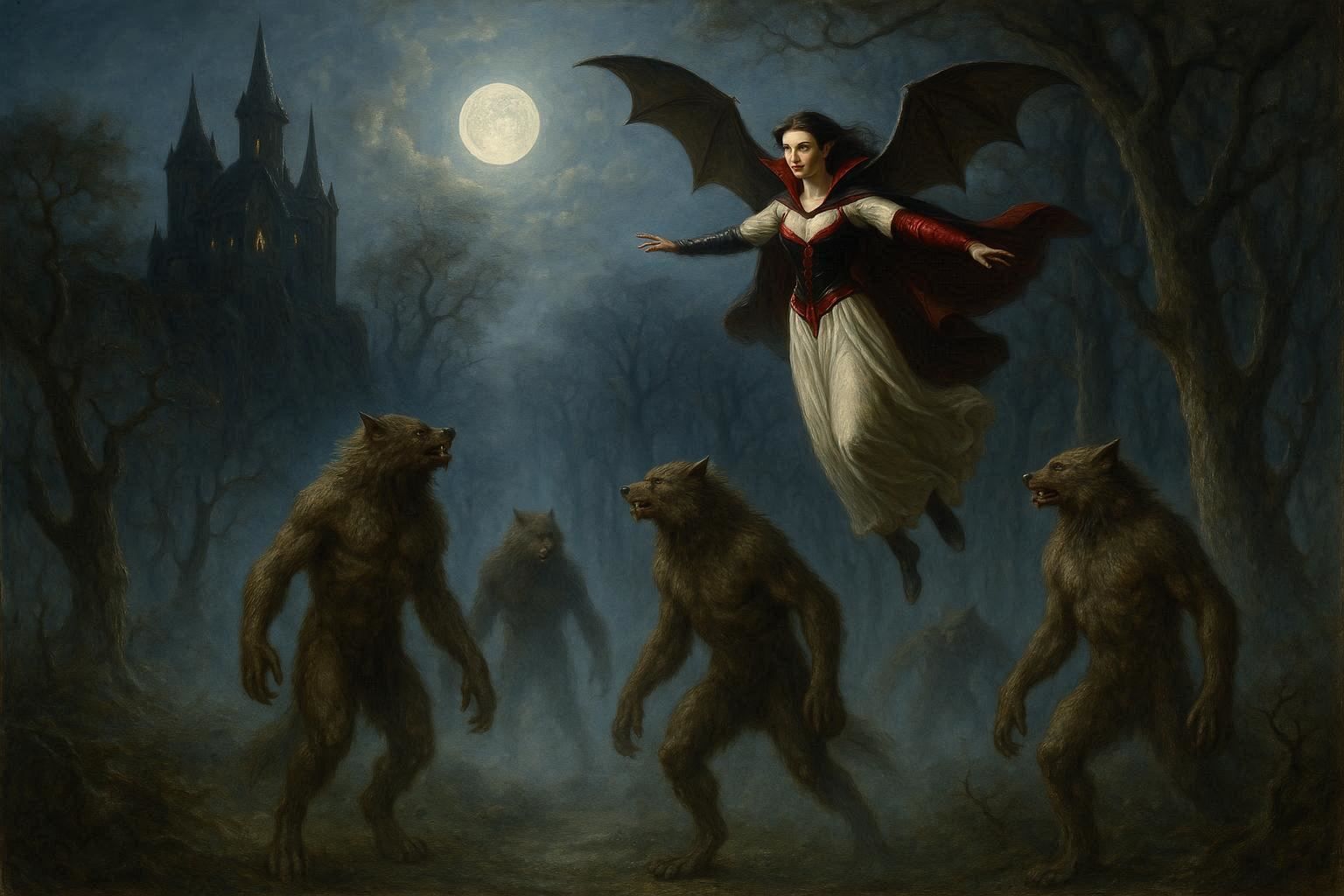 Vampiress with Werewolves