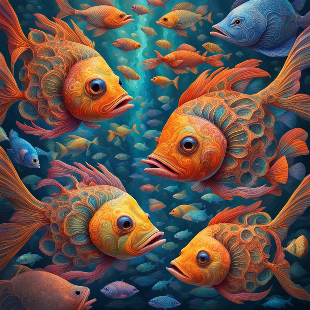 kaleidoscopes fish - AI Generated Artwork - NightCafe Creator