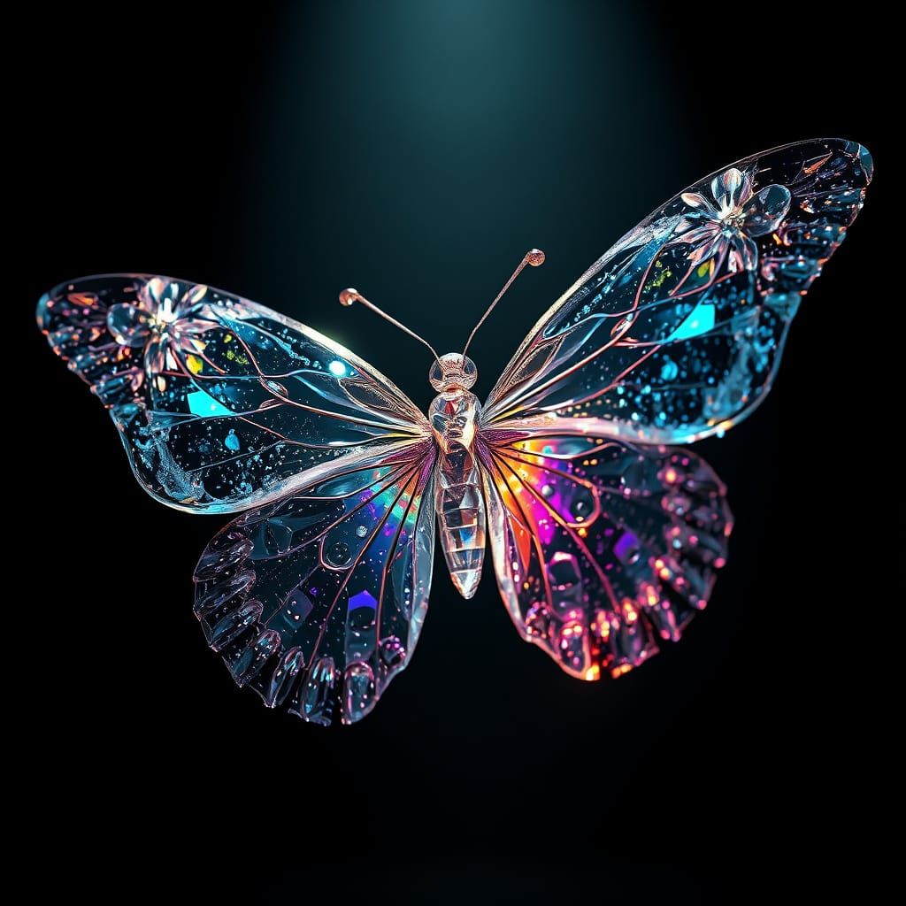 crystal butterfly  by @undefined