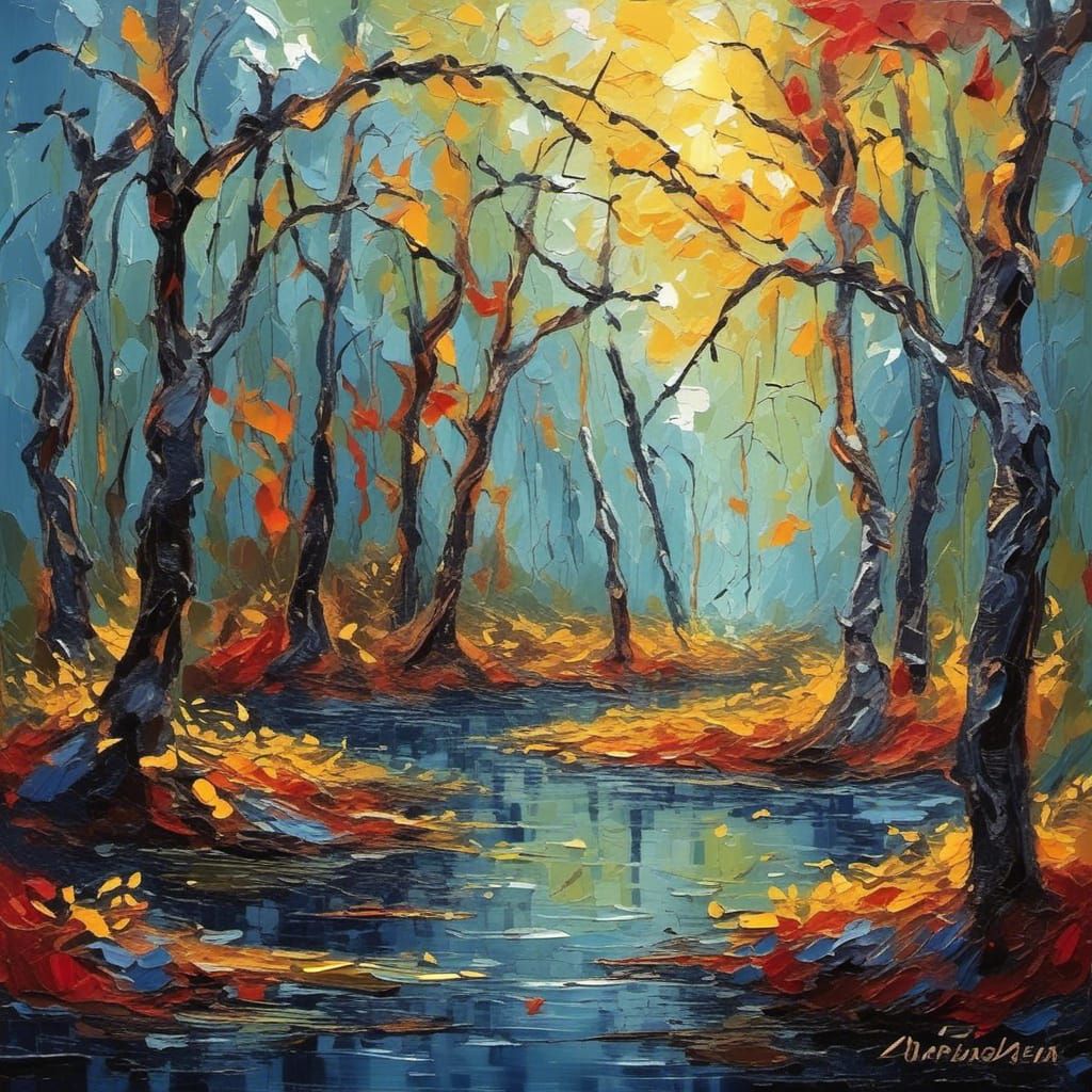 Neo Impressionist Forest