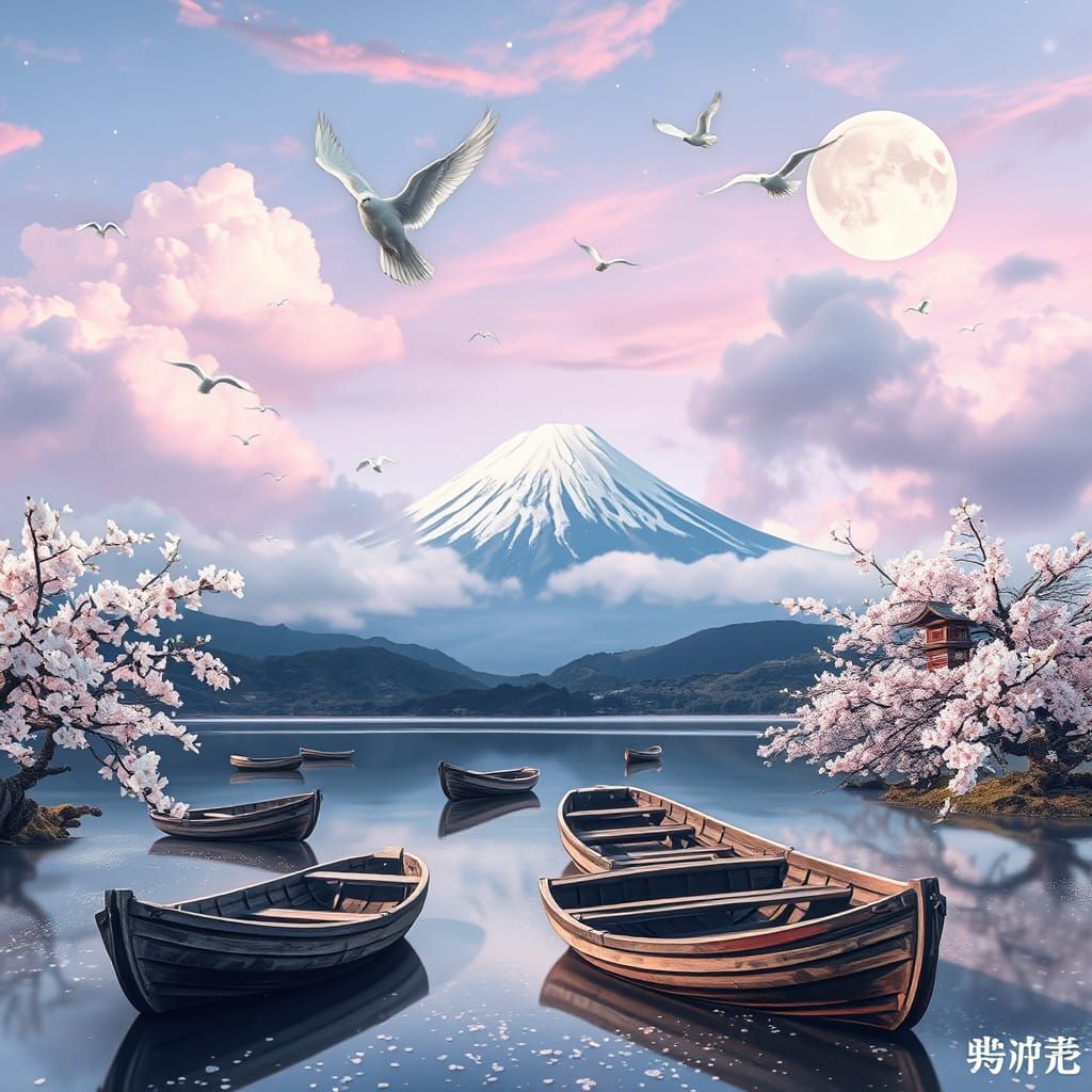 The Serenity of Nature at Mount Fuji"
