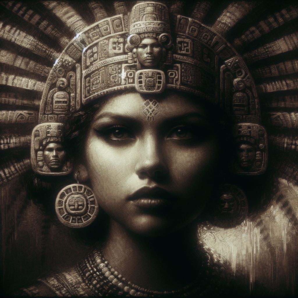 Ayauhcihuatl, Queen of Tenochtitlan  by @IAP