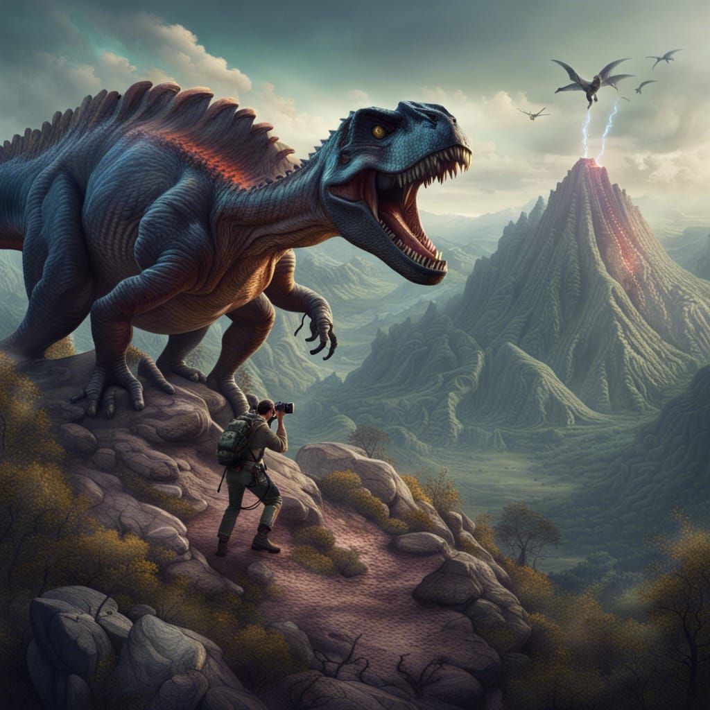 Dinosaur photography AI Generated Artwork NightCafe Creator