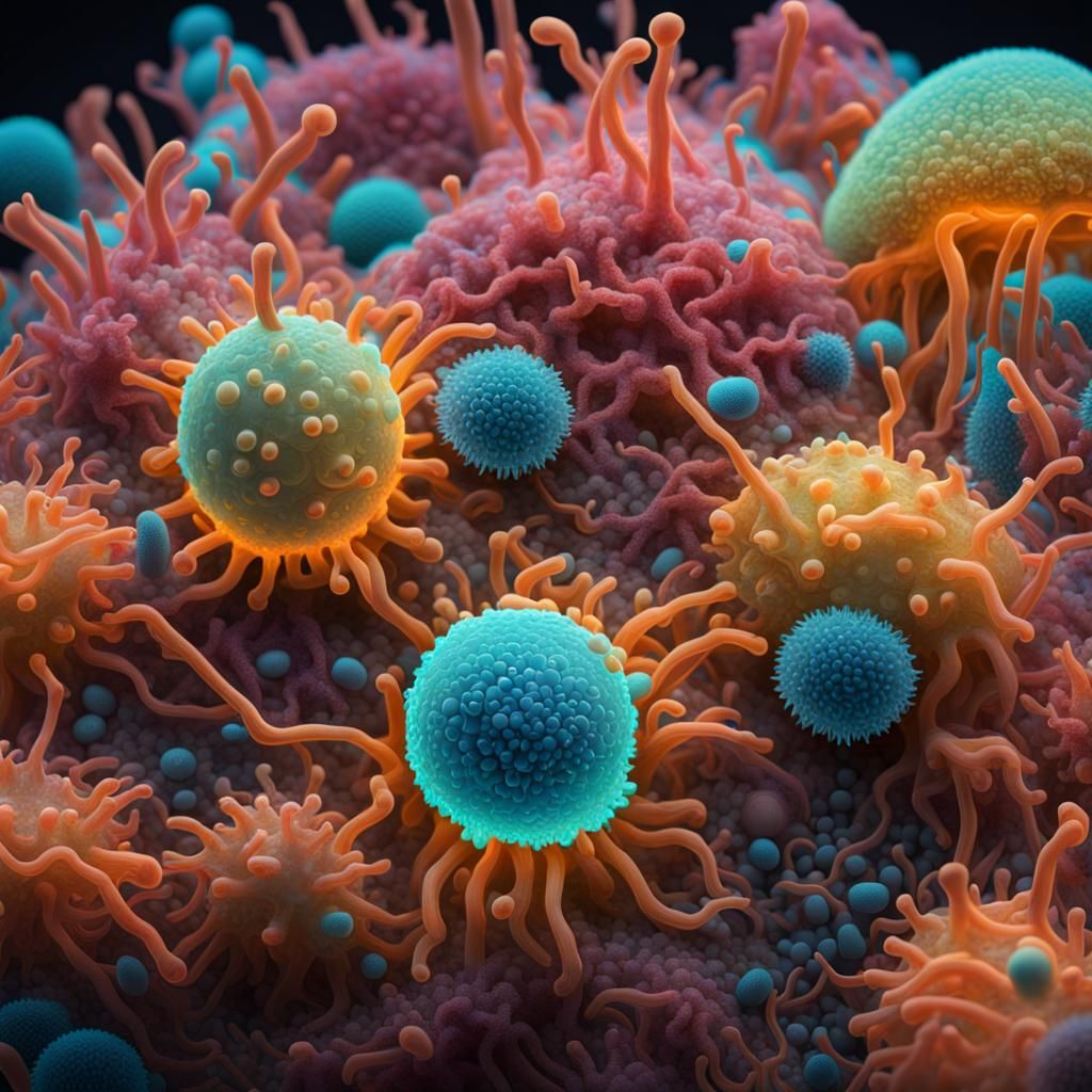 Neon amoebe  by @BentOOe