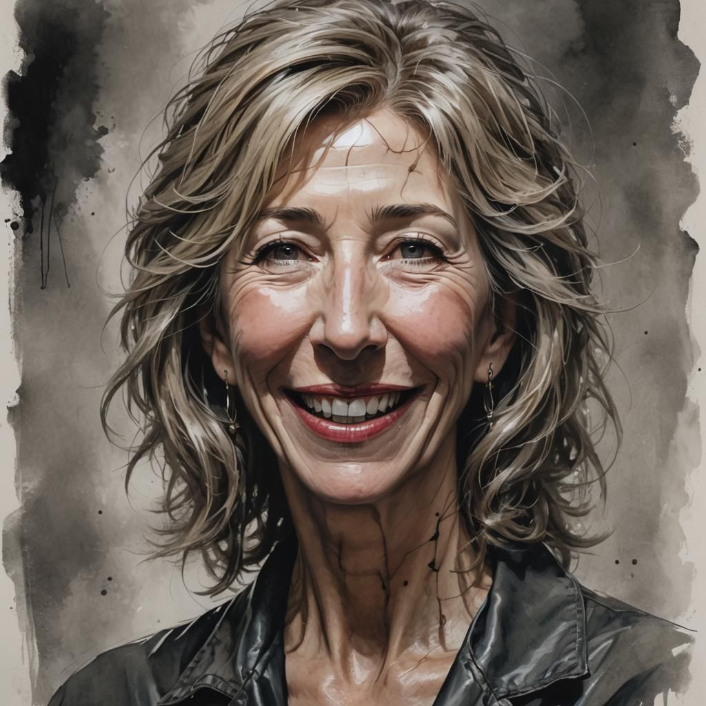 Lin Shaye beautiful portrait smiling in a wicked way