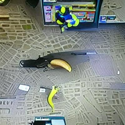 armed robbery with an banana instead of an pistole