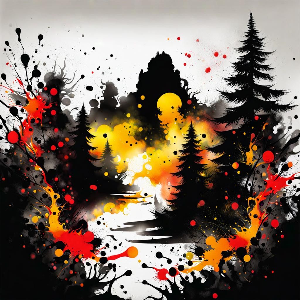 ink splatter art  by @Adrian