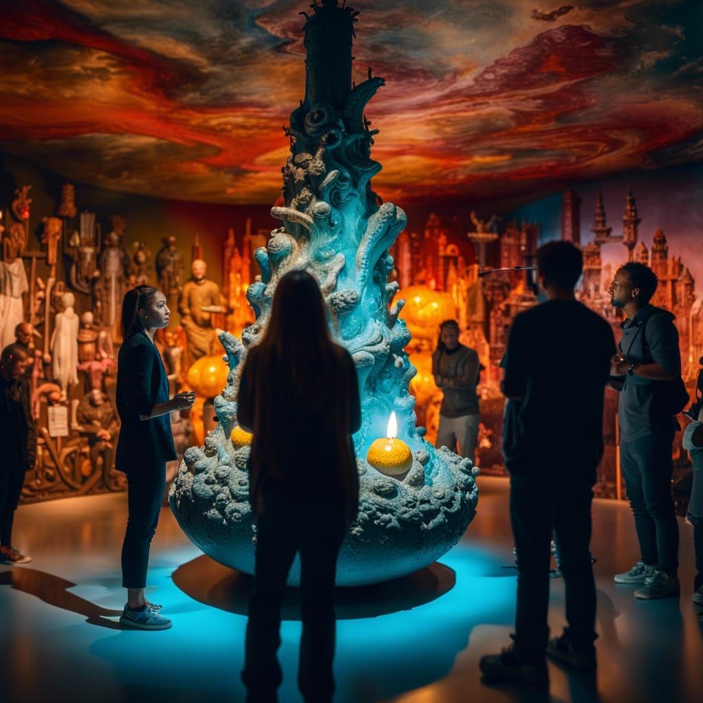 Wax candle museum AI Generated Artwork NightCafe Creator