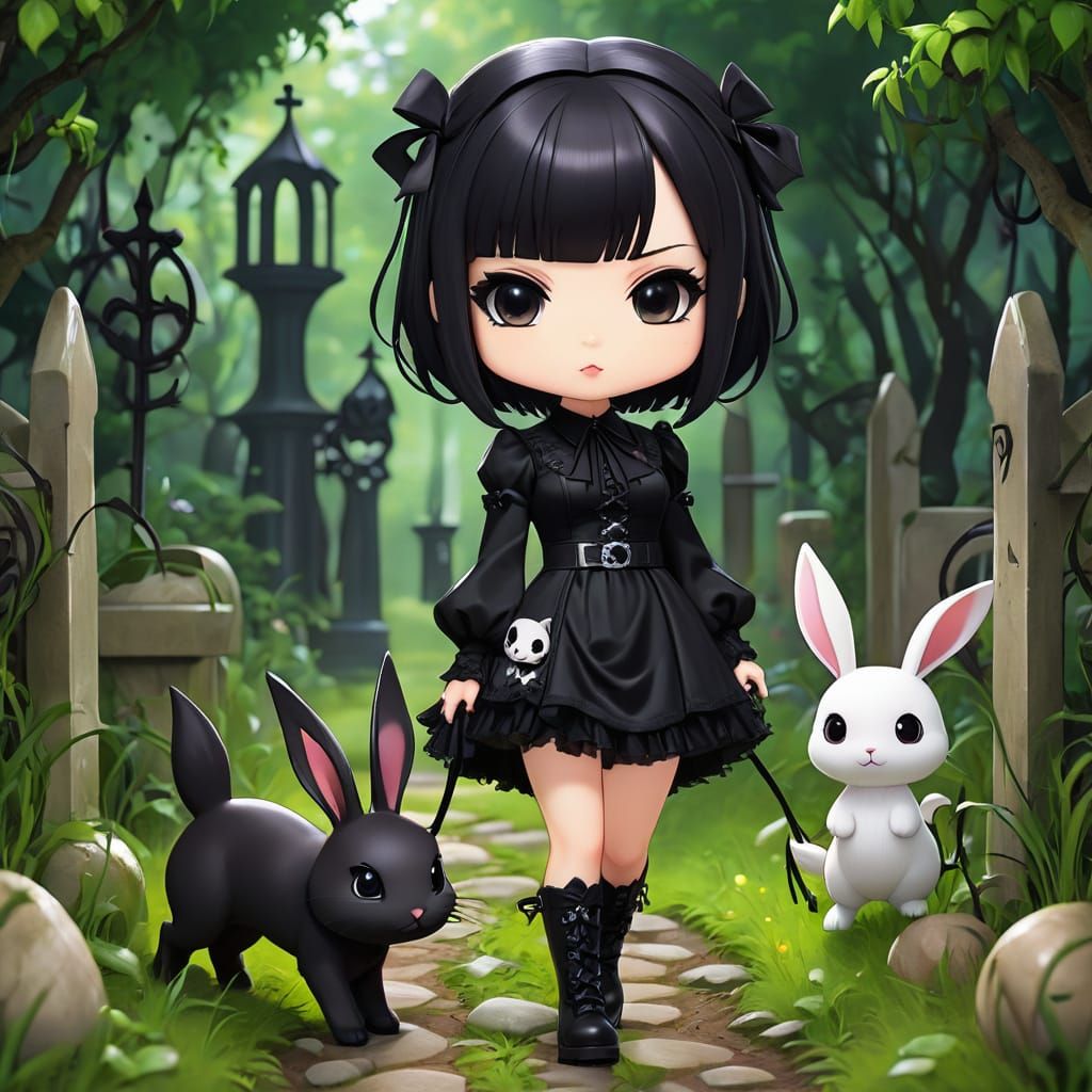 Gothic Moon and her rabbits