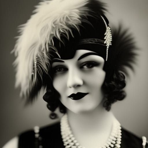 Vintage 1920s Flapper Woman Ai Generated Artwork Nightcafe Creator