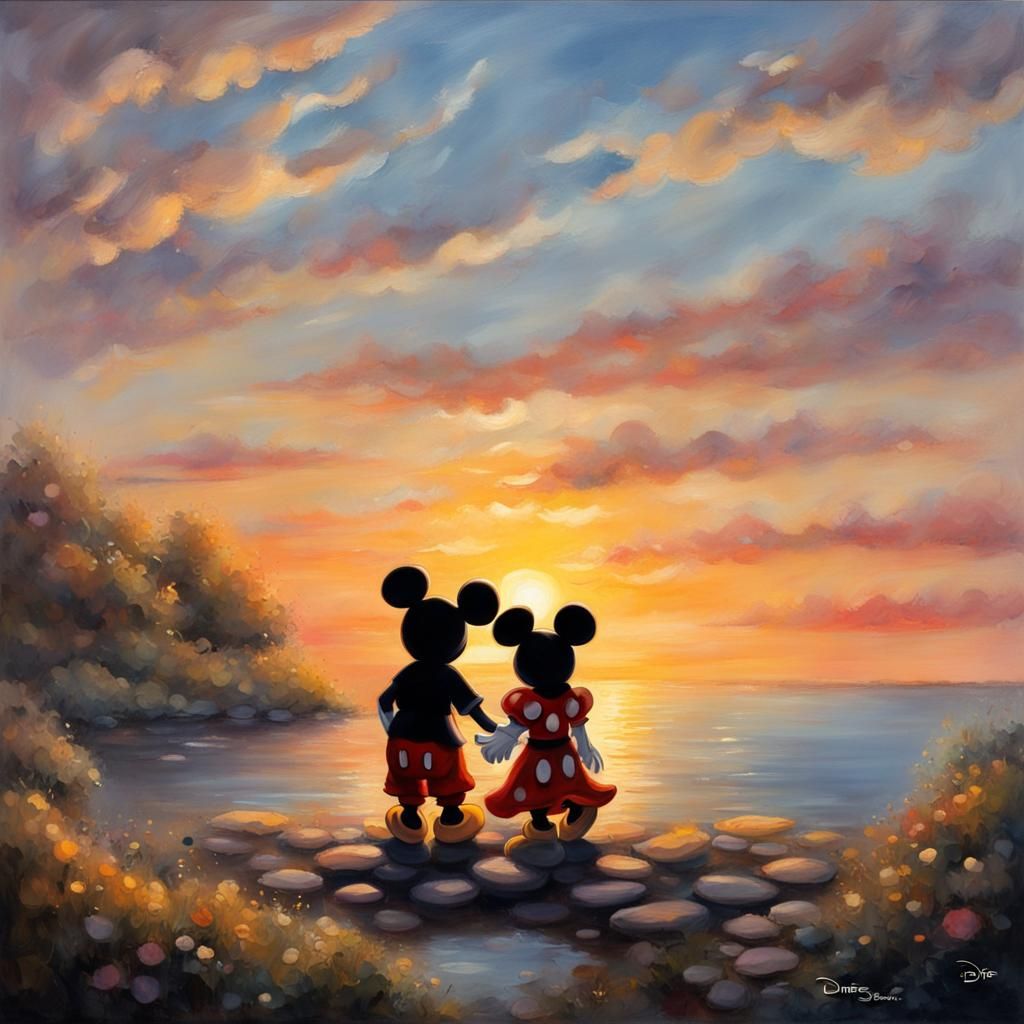 mickey and minnie - AI Generated Artwork - NightCafe Creator