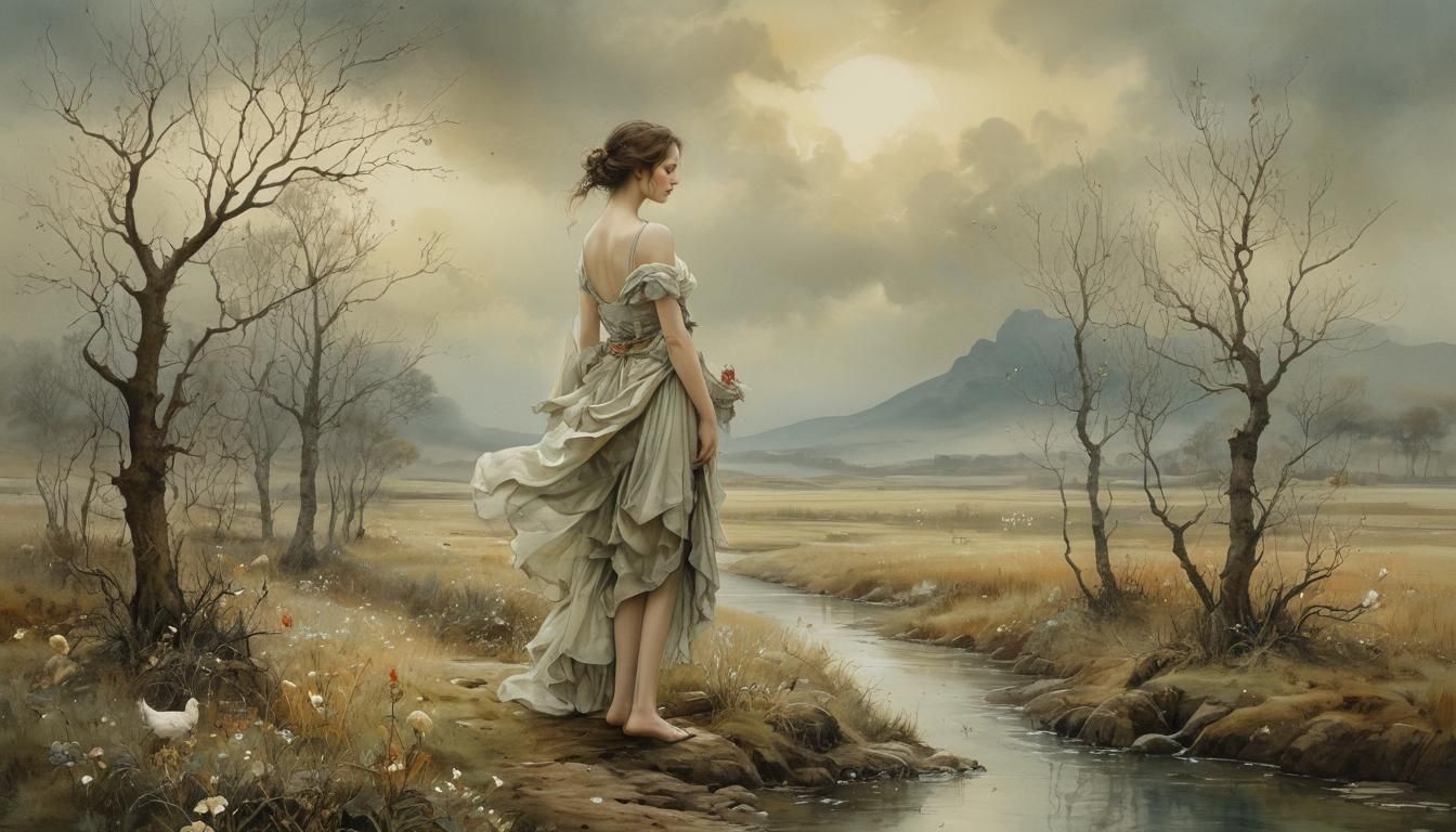 Girl at the spring