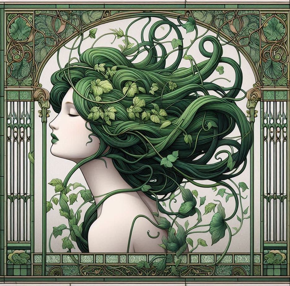 Verdant Curves -The Botanical Muse