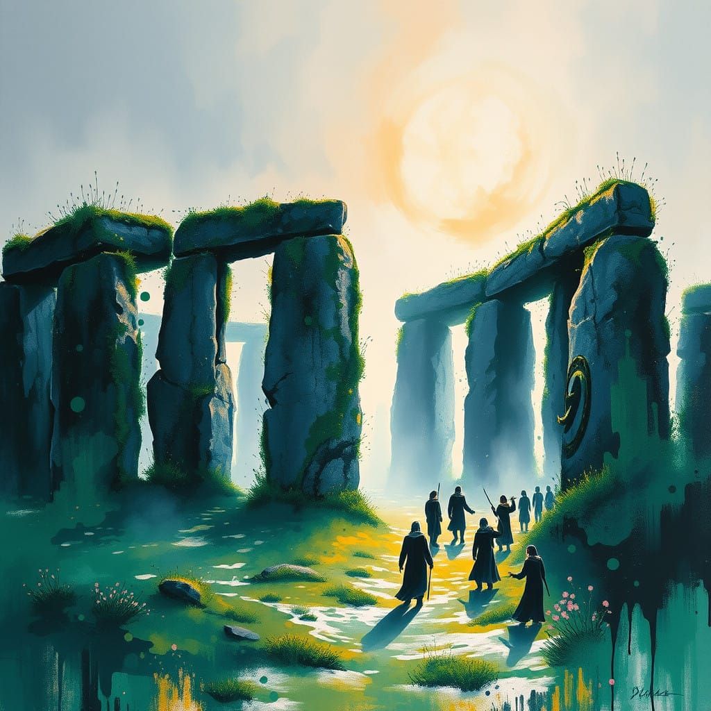 Winter solictice in Stonehenge  by @Appache