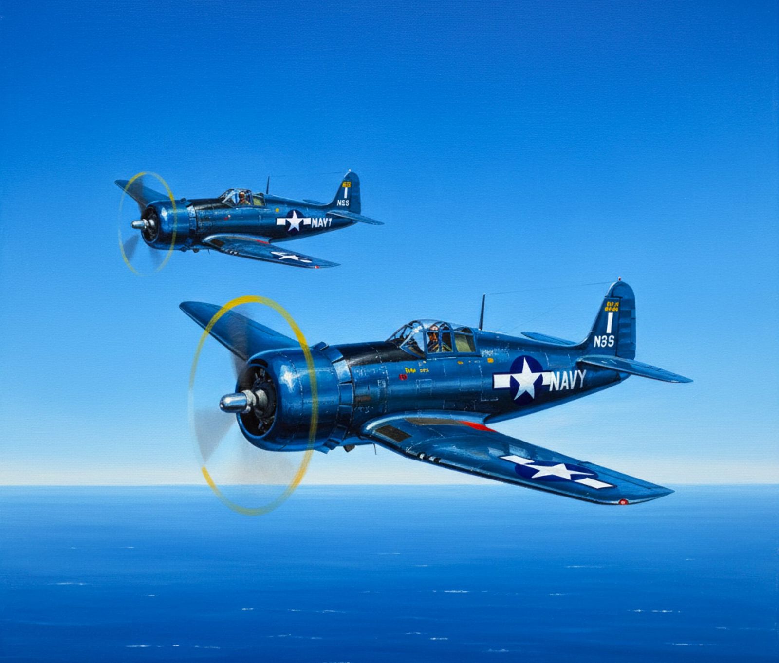 U. S. Navy F6F Hellcats on Patrol