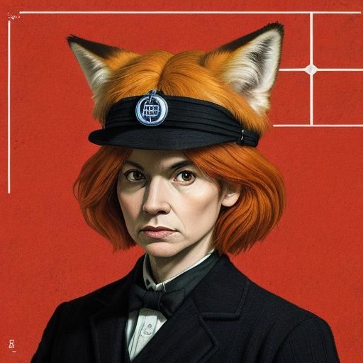 red fox, tardis, doctor who, rule of thirds portrait