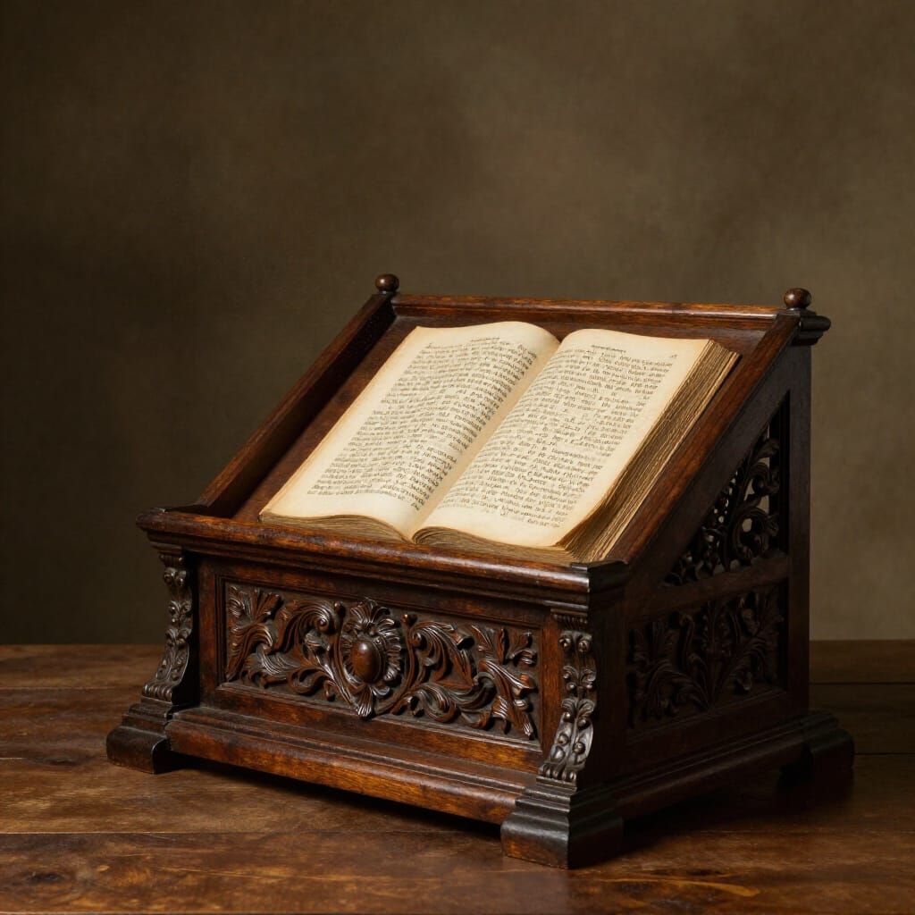 Antique Wooden Stander in Dutch Golden Age Style