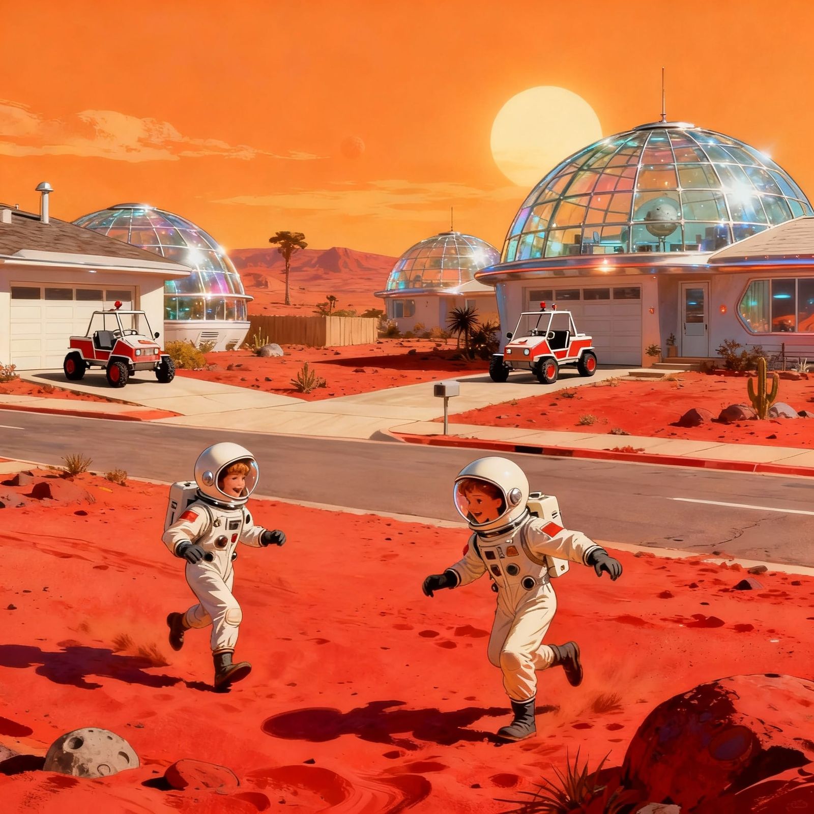 (Retro) Futuristic Life in the Martian Suburbs  by @Mike Ritchie