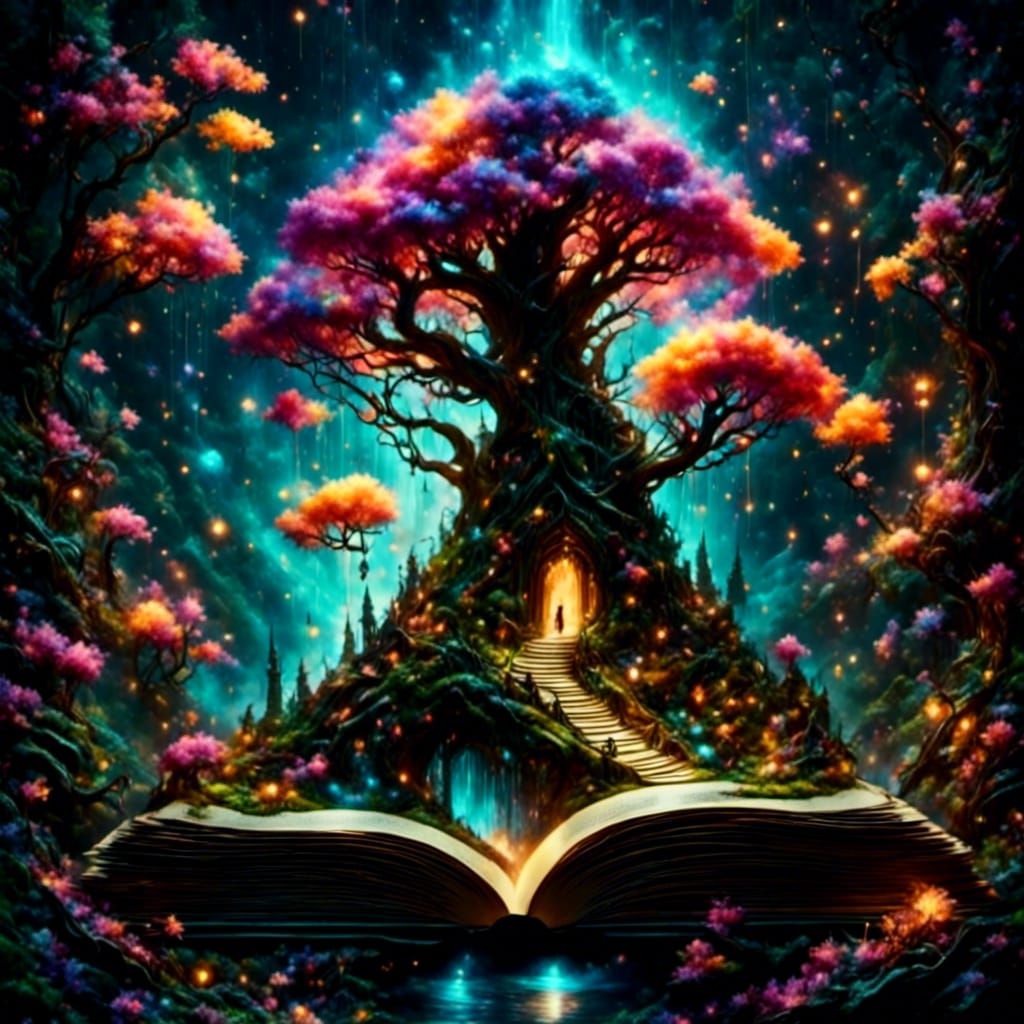 Enchanted Forest Pop-Up Book Illustration