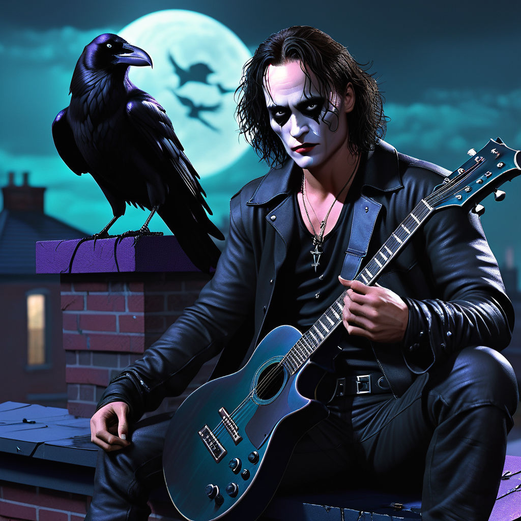 Brandon Lee in the movie "The Crow"