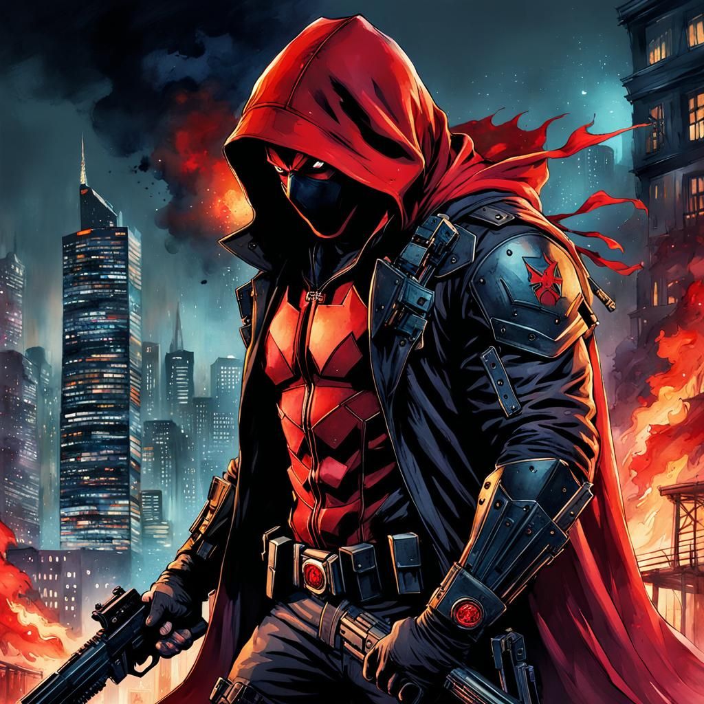 Red Hood ready to fight some criminals - AI Generated Artwork ...