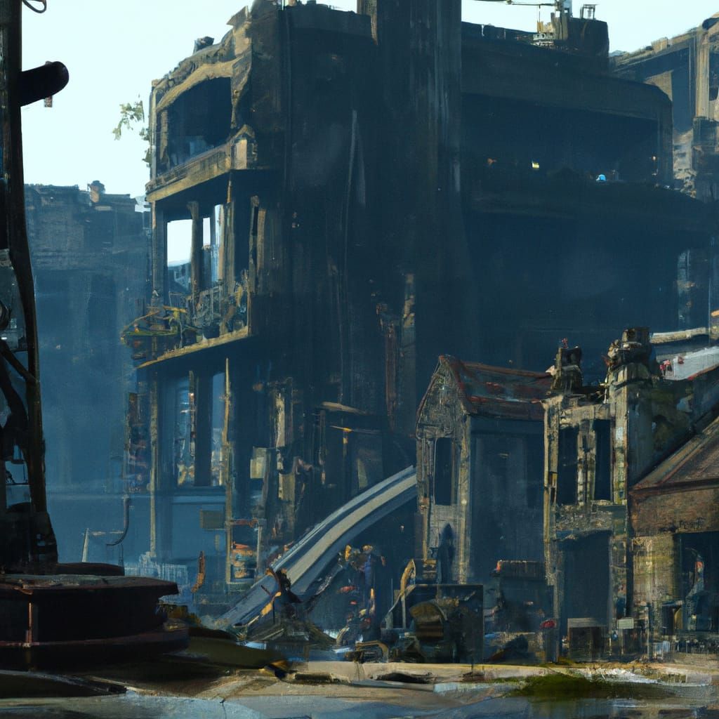 abandoned cityscape from i am legend 8k resolution concept art by Greg ...