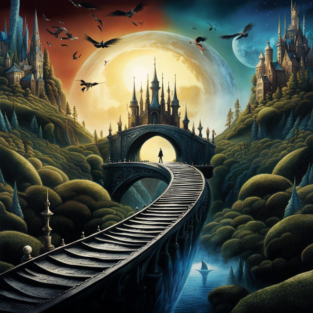 A Bridge Between Two Fantasy Worlds  by @Mandie