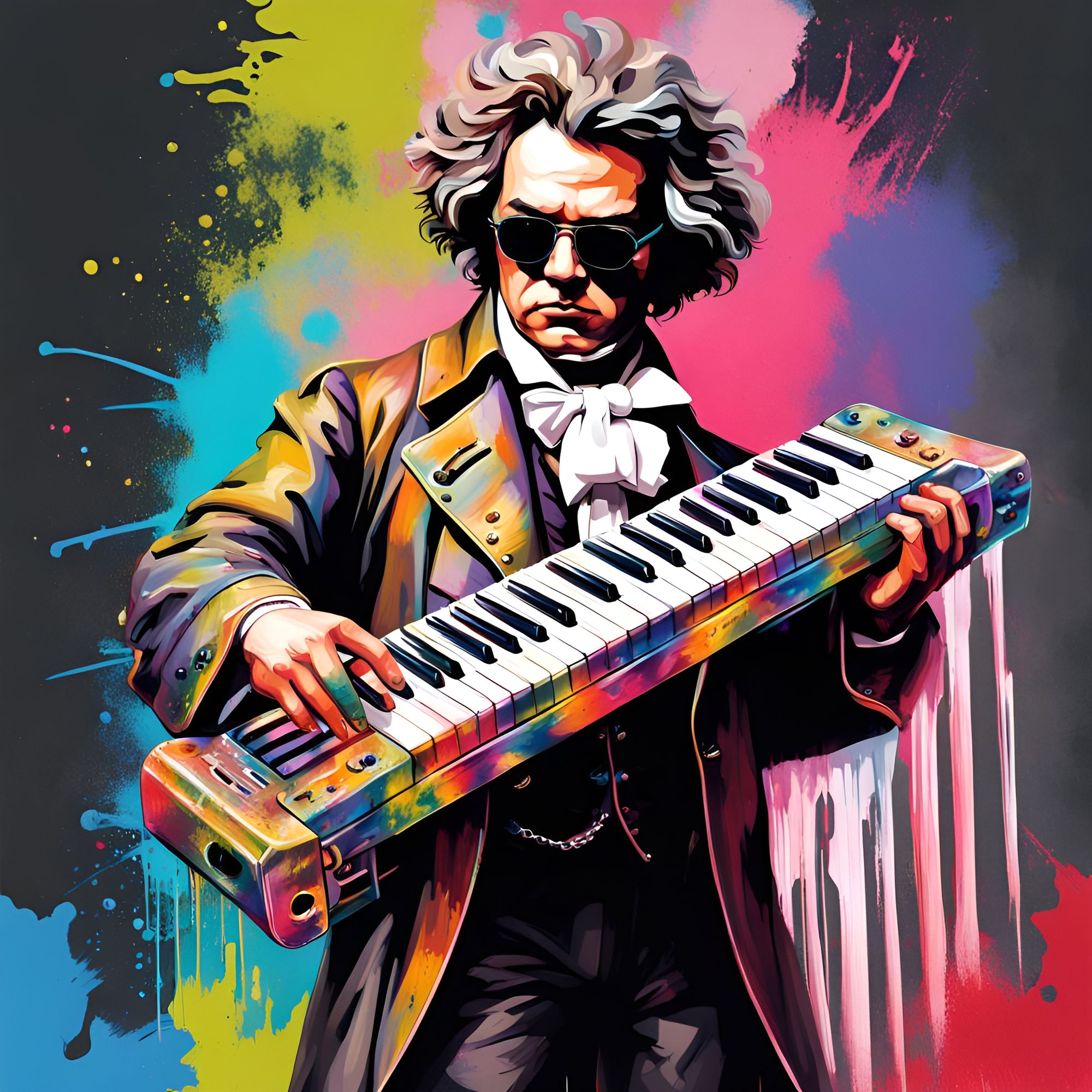 Cool Beethoven - AI Generated Artwork - NightCafe Creator