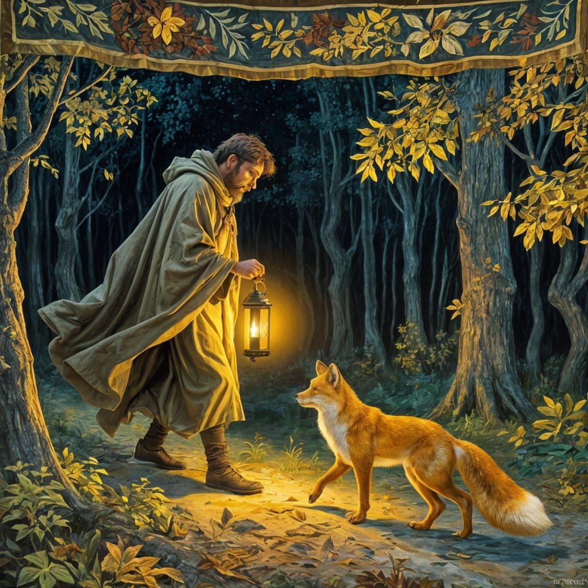 Man with lantern  by @Hannah