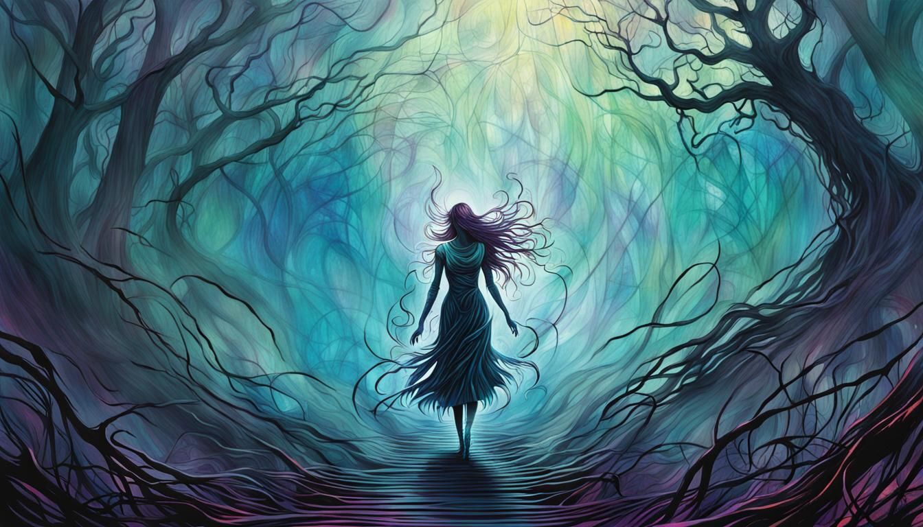 spectral girl emerging from the mist - AI Generated Artwork - NightCafe ...