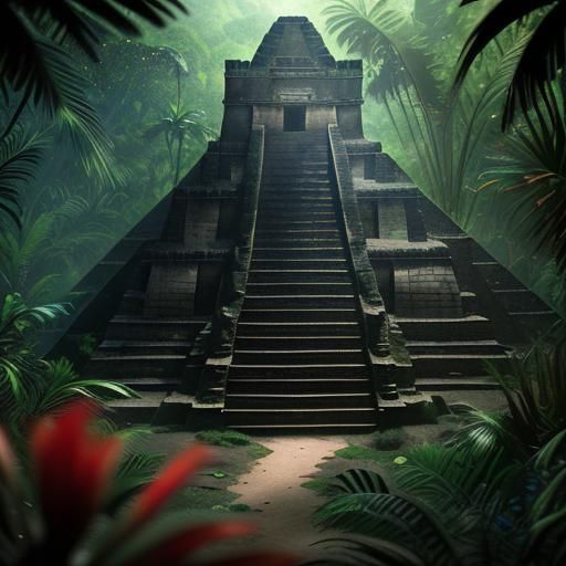 Mayan temple - AI Generated Artwork - NightCafe Creator