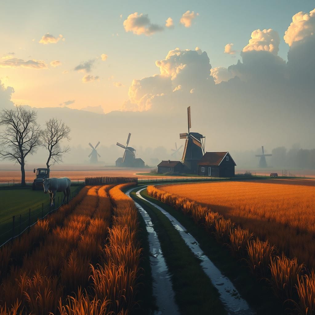 Morning on a Dutch Farm