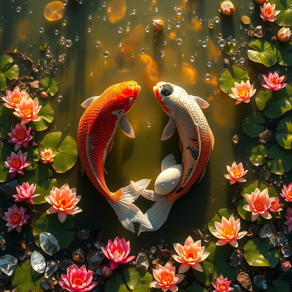 Early Morning Koi fish   by @Twilight