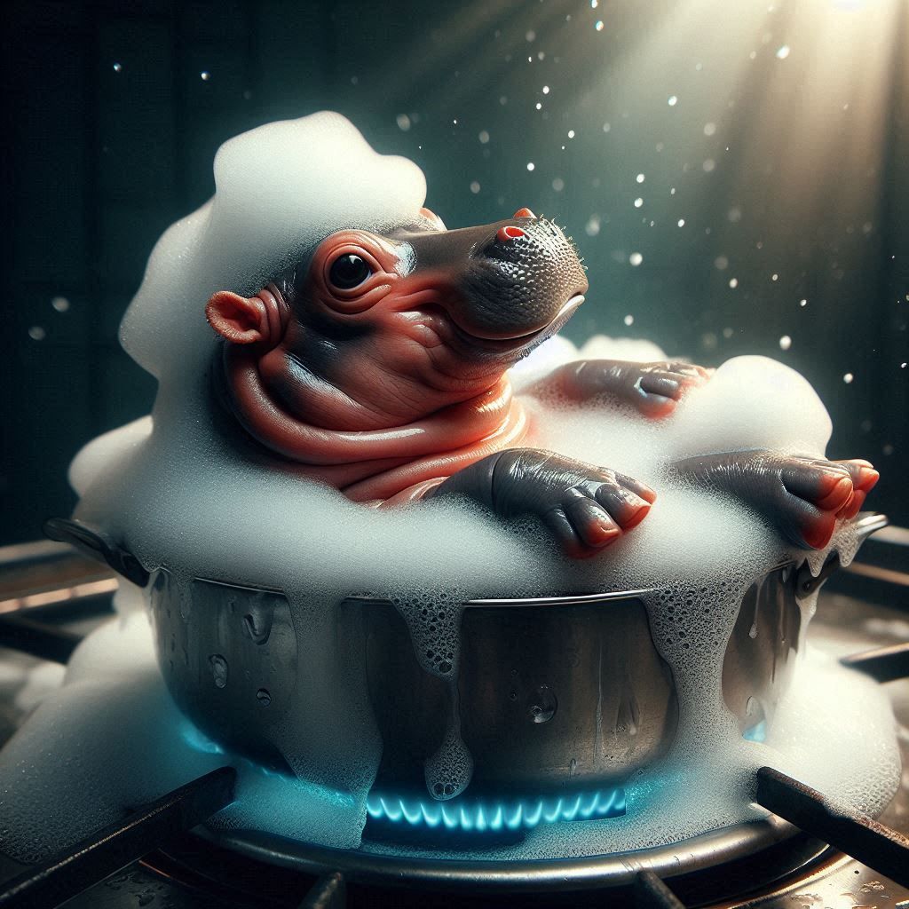 Les plaisirs du bain.