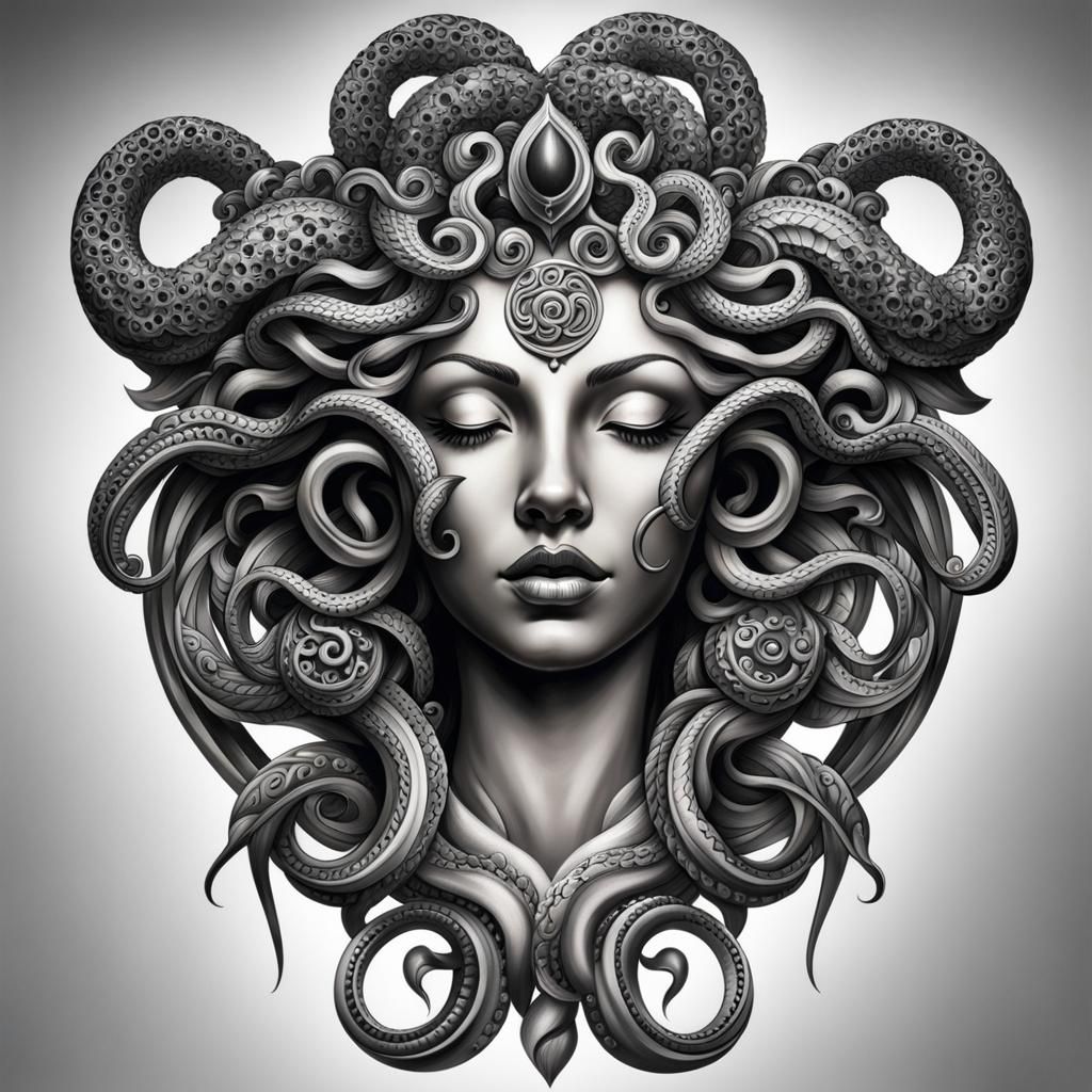 Medusa tattoo - AI Generated Artwork - NightCafe Creator