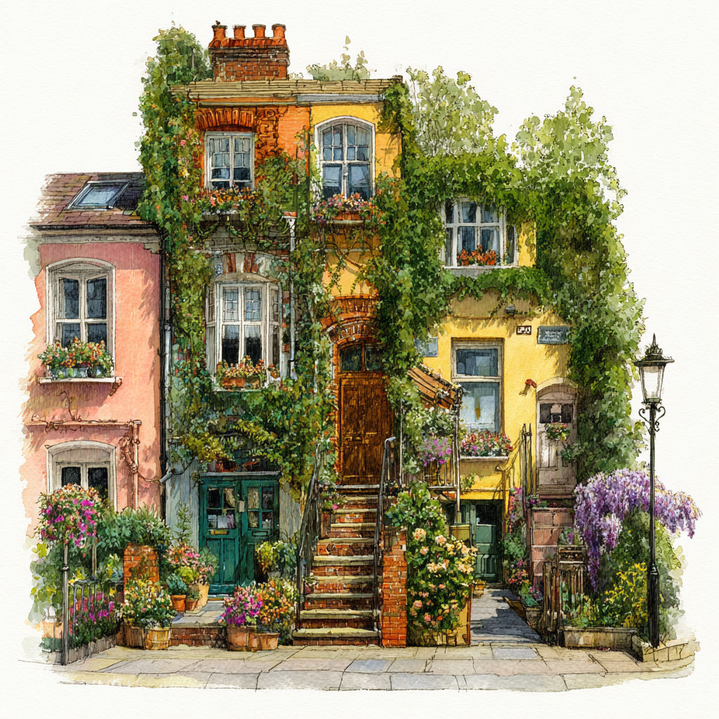 "Charming Place" - Watercolor Painting  by @Danio