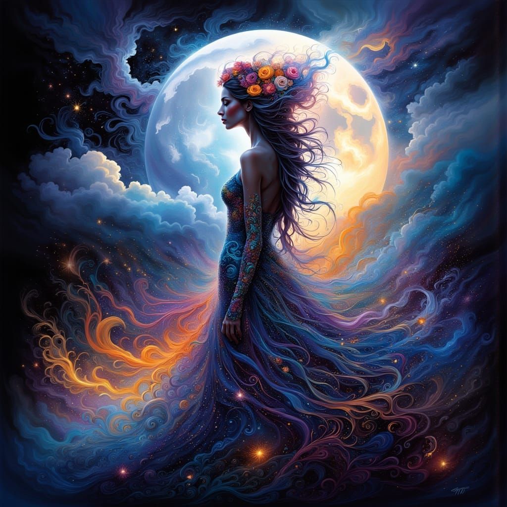 The Lunar Storm  by @Mona Nyman