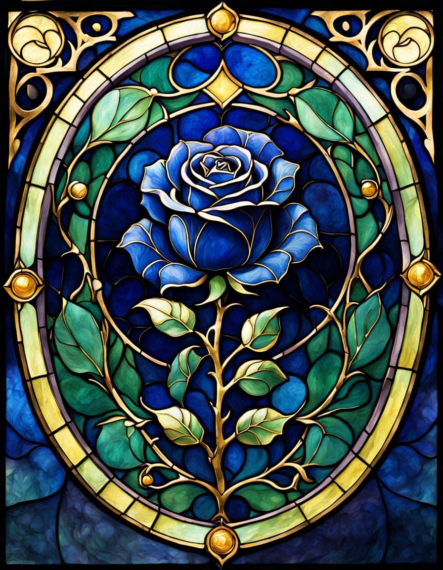 Navy Rose  by @Katarzyna S-J